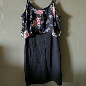 Black floral dress